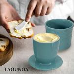 TAOUNOA Ceramic Butter Keeper Crock with Lid