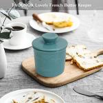 TAOUNOA Ceramic Butter Keeper Crock with Lid