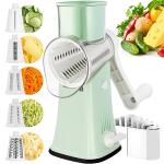 VEKAYA 5-in-1 Rotary Cheese Grater and Slicer