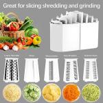 VEKAYA 5-in-1 Rotary Cheese Grater and Slicer