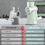 VEKAYA 5-in-1 Rotary Cheese Grater and Slicer