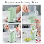 VEKAYA 5-in-1 Rotary Cheese Grater and Slicer