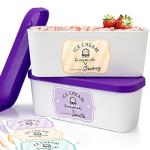 2-Pack Reusable Ice Cream Tub Containers