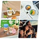 DRKIO 4 Pack Glass Mason Jars for Meal Prep