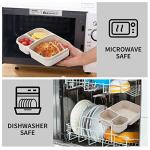 4 Pack Bento Lunch Box Set - 3 Compartments