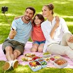 4 Pack Bento Lunch Box Set - 3 Compartments