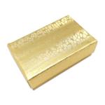 Gold Foil Cotton Filled Jewelry Boxes - 100 Pack
