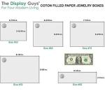 Gold Foil Cotton Filled Jewelry Boxes - 100 Pack