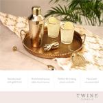 Gold Hammered 4-Piece Cocktail Shaker Set