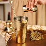 Gold Hammered 4-Piece Cocktail Shaker Set