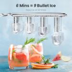 Kismile Countertop Ice Maker, 26 lbs/day, Black