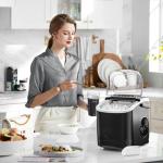 Kismile Countertop Ice Maker, 26 lbs/day, Black