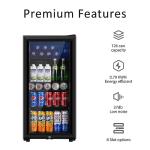 Saeoola 3.2 Cu.ft Beverage Refrigerator with Glass Doors