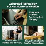 Compact Mini Fridge with Temp Control & USB Ports