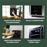 Compact Mini Fridge with Temp Control & USB Ports