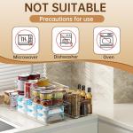 Clear Fridge Organizer Bins with Handles - 8 Pack
