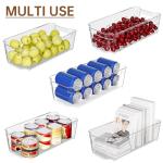 Clear Fridge Organizer Bins with Handles - 8 Pack
