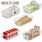 Clear Fridge Organizer Bins with Handles - 8 Pack