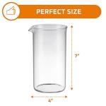 Bruntmor 34 oz French Press Replacement Glass Carafe