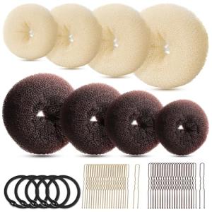 FANDAMEI Hair Bun Maker Set with Elastic Bands