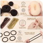 FANDAMEI Hair Bun Maker Set with Elastic Bands