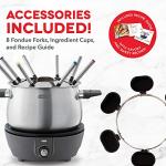 Dash Stainless Steel Fondue Maker with Accessories