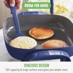 GreenLife 12" Square Electric Skillet with Lid