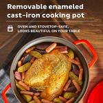 6QT Red Dutch Oven for Versatile Cooking