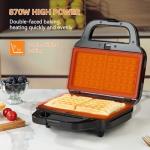 Samoris 8-Inch Non-Stick Waffle Iron with Removable Plates