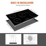 VEVOR 36" 5-Burner Induction Cooktop with Touchscreen