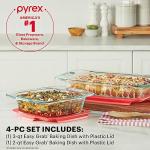 Pyrex 4-Piece Extra Large Glass Bakeware Set