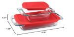 Pyrex 4-Piece Extra Large Glass Bakeware Set