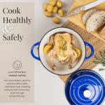 Dark Blue 6.4 Quart Cast Iron Dutch Oven