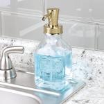 mDesign Glass Soap Dispenser Pump Bottle - 2 Pack