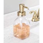 mDesign Glass Soap Dispenser Pump Bottle - 2 Pack