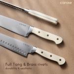 CAROTE 11-Piece Stainless Steel Knife Set with Block