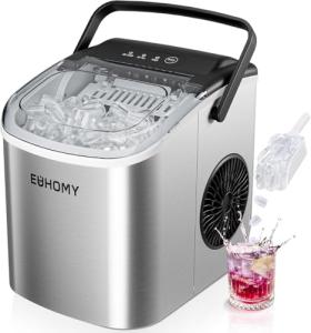 EUHOMY Portable Ice Maker - 26 lbs Daily Output