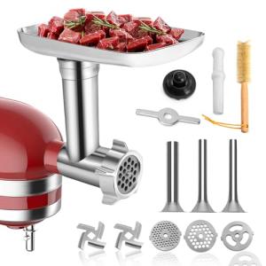 Metal Meat Grinder Attachment for KitchenAid Mixers