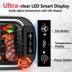CUSIMAX 1500W Smokeless Indoor Grill with LED Display