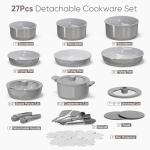 27-Piece Nonstick Ceramic Cookware Set in Dark Gray