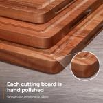 Wooden Cutting Boards Set with Juice Grooves