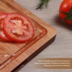 Wooden Cutting Boards Set with Juice Grooves