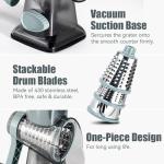 KEOUKE Rotary Cheese Grater with Suction Base