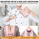 GUALIU Pink Electric Hand Mixer with Attachments