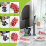 Manual Fresh Meat Slicer with 17 Adjustable Blades