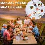 Manual Fresh Meat Slicer with 17 Adjustable Blades