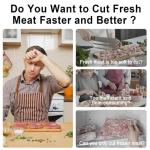 Manual Fresh Meat Slicer with 17 Adjustable Blades