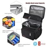 MIYCOO Insulated Double Deck Lunch Cooler Bag