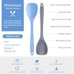 Armrouns Silicone Spatula Spoon Set, 2-Pack