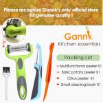 GANNK 3-in-1 Fruit and Vegetable Peelers
